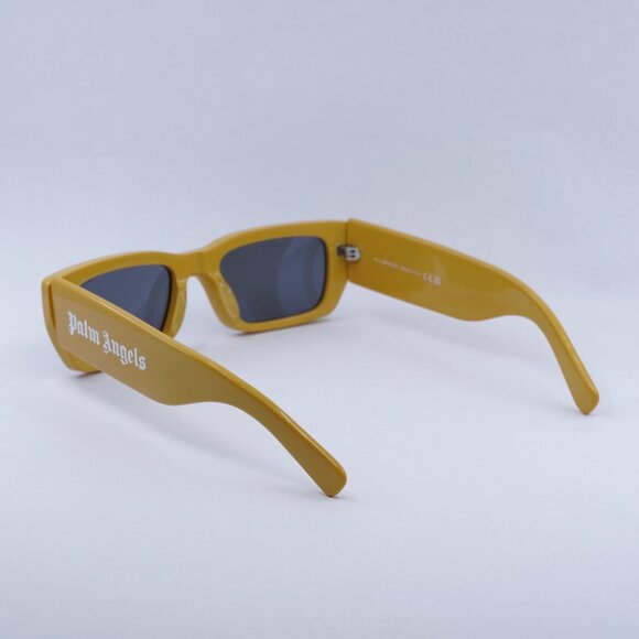 🕶️ New Moncler ML0252-P 39A Sunglasses - Shiny Yellow Frame, Smoke Lenses - Picture 4 of 10